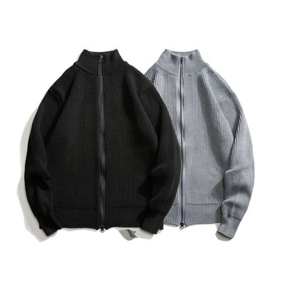 Zipper Cardigan Herren-Turtleneck-Sweater mit 100% Polyester im Frühling