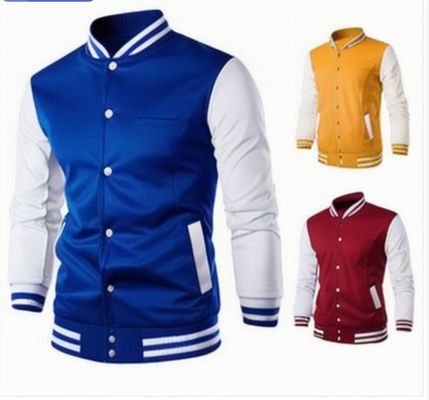 Beschichtete Verarbeitung Typ Baseball Uniform Pullover für Männer Arbeitskleidung Custom Logo