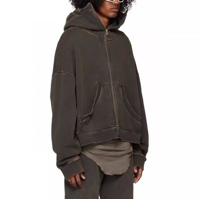 Halsband mit Kapuze ohne Liner Streetwear Schwergewichts Vintage Hoodies für Männer