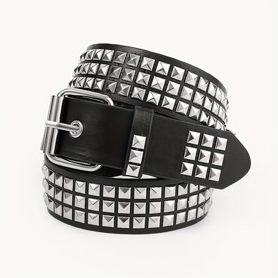 Unisex-Westgürtel mit gewöhnlichem Stil Breite 2-4 cm Eisenverschluss Rivet Punk Design