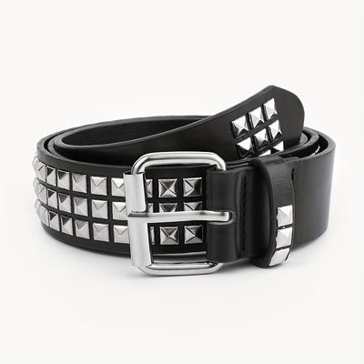 Unisex-Westgürtel mit gewöhnlichem Stil Breite 2-4 cm Eisenverschluss Rivet Punk Design