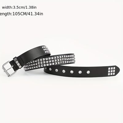 Unisex-Westgürtel mit gewöhnlichem Stil Breite 2-4 cm Eisenverschluss Rivet Punk Design