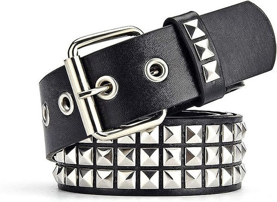Unisex-Westgürtel mit gewöhnlichem Stil Breite 2-4 cm Eisenverschluss Rivet Punk Design