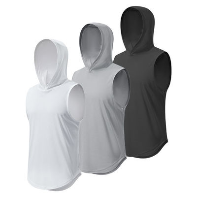 XMAMLON RTS OEM Quick Dry Gym Tank Ärmellos Bodybuilding Hooded Tank Top für Männer