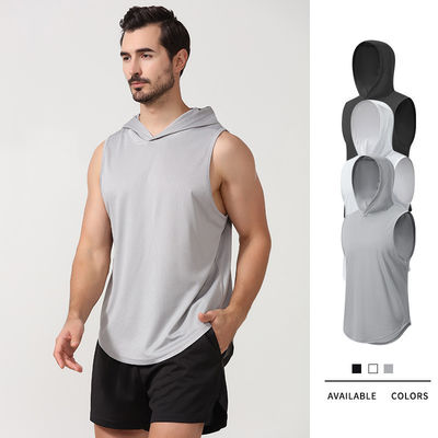 XMAMLON RTS OEM Quick Dry Gym Tank Ärmellos Bodybuilding Hooded Tank Top für Männer