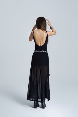 Unisex Y2k Casual Damen Kleidung Bodycon Lang V Hals Kleider für Frauen Gewebter Designer