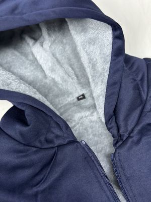 100% Polyester Langärme Männer Verdicktes Kapuzen-Zwei-Stücke-Set für Wintersportarten