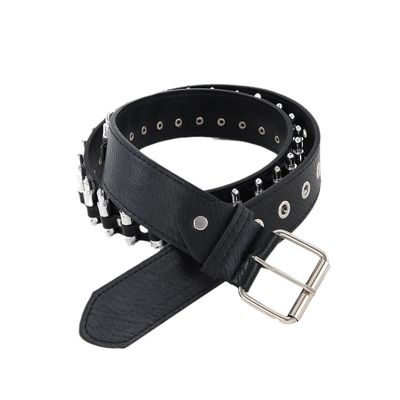 Normaler Stil 2-4cm Herren Western Punk Rivet Gürtel mit glatten Buckle Hose Dekoration
