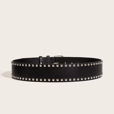Breiter Gürtel Western Rivet Trend Fashion Punk Gürtel mit Eisen Buckle und Pin Befestigung