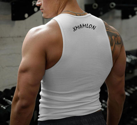 Polyester-Digitaldruck-Männer-Tanktop für XMAMLON RTS OEM Custom Fitness-Gym-Kleidung