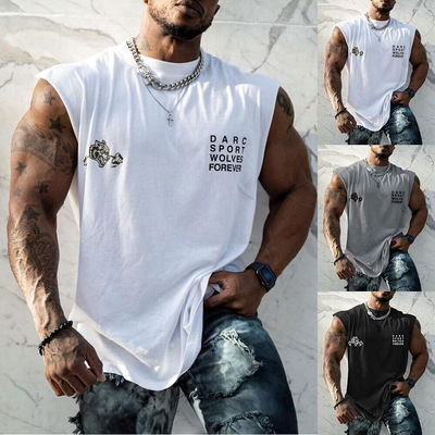 Unisex-Grafik-Digitaldruck-Sportstudio Schnitt-Ab-Sleeveless-Weste XMAMLON Custom OEM RTS