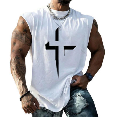 Unisex-Grafik-Digitaldruck-Sportstudio Schnitt-Ab-Sleeveless-Weste XMAMLON Custom OEM RTS