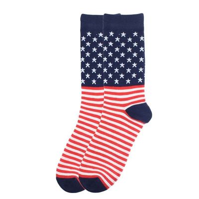 Männerzubehör Lustiger verrückter Charakter Druck Designer gestreifte Crew Baumwolle Happy Socks