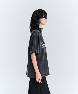 100% Baumwolle Männer Frauen T-Shirts Kurzärme DTG Druckbildschirm Puff Säure Wasch T-Shirts