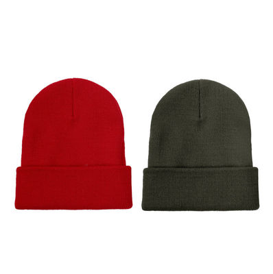 Custom Logo Stickerei Unisex Acryl Strick mit Handschellen Kappe Warme Winter Strick Hüte Beanie für SKI