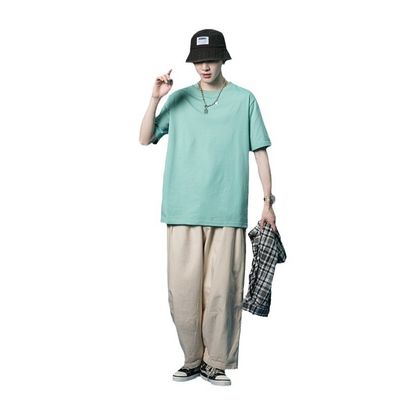 Leichtblaue T-Shirt schnell trockene beige einfache T-Shirts zum Drucken Anti-Falten Sommer