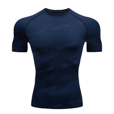 XMAMLON T-Shirt mit kurzem Ärmeln für Männer perfekt für Sport-Kompressions-Training