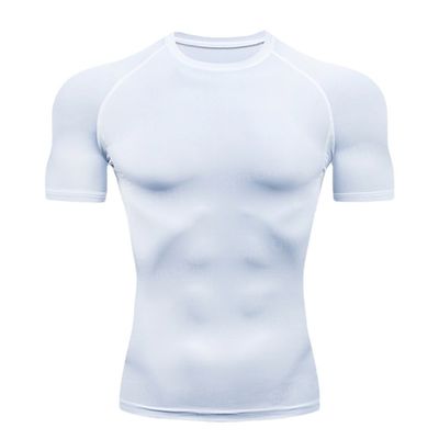 XMAMLON T-Shirt mit kurzem Ärmeln für Männer perfekt für Sport-Kompressions-Training