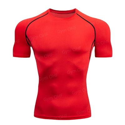 XMAMLON T-Shirt mit kurzem Ärmeln für Männer perfekt für Sport-Kompressions-Training