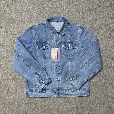 Männer-Übergrößerer Sportanzug Casual Custom Jacket Anzug 2 Stück Sets mit Denim Stoff