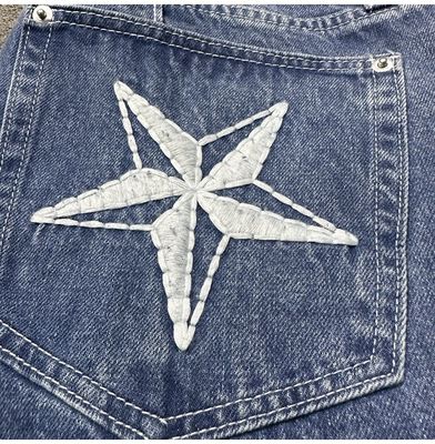 Männer-Übergrößerer Sportanzug Casual Custom Jacket Anzug 2 Stück Sets mit Denim Stoff
