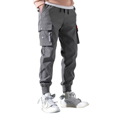 Männer-Druck-Frachthosen mit Taschen Mitte der Taille Plus Fleece Gewirkt Polyester/Baumwolle