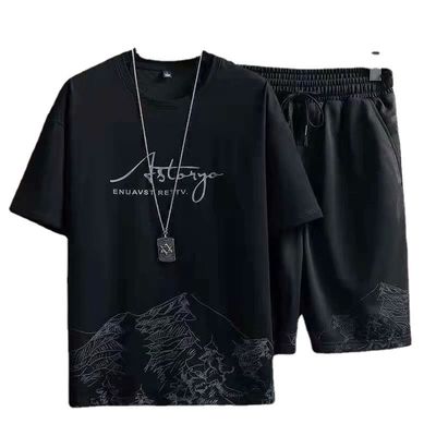 Unkompliziert stilvolles TT-Shirt für Männer Stil Sommer-Casual-Anzug mit schnell trocknenden Shorts