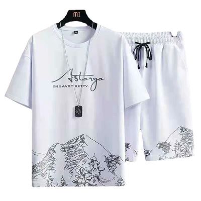 Unkompliziert stilvolles TT-Shirt für Männer Stil Sommer-Casual-Anzug mit schnell trocknenden Shorts