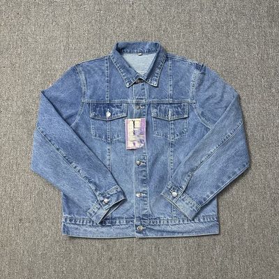 Custom-Colour Block Windbreaker Atemberaubende Denim-Männer-Sets für den Wärme-Transfer-Druck