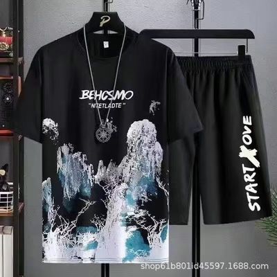 Unkompliziert stilvolles TT-Shirt für Männer Stil Sommer-Casual-Anzug mit schnell trocknenden Shorts