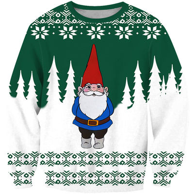 XMAMLON Custom Rundhals Hemd Casual Herrenkleidung Pullover Weihnachtsdruck Pullover