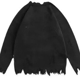 Standarddicke Herren-Rundhals Strickwäsche Mantel mit Buchstaben Locker fit Pullover