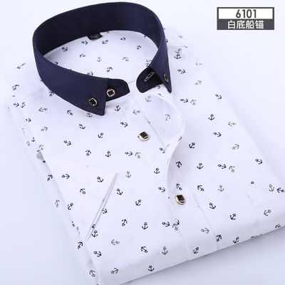 Polyesterfaser Sommerblumen-Druck für Männer Kurzärme Shirt Casual und Jugenddesign