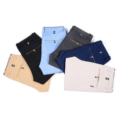 Männer Four Seasons Stretch Casual Hosen mit schlankem, geradeem Design und leichtem Waschen