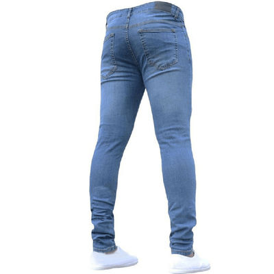Unterstützung 7 Tage Probeaufforderungsfrist Herren-Tight Jeans Massivfarbe Denim Bleistift Jeans