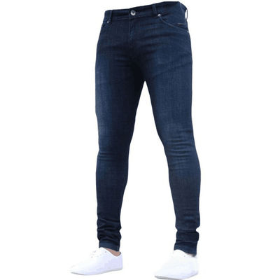 Unterstützung 7 Tage Probeaufforderungsfrist Herren-Tight Jeans Massivfarbe Denim Bleistift Jeans