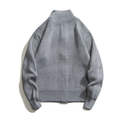 Zipper Cardigan Herren-Turtleneck-Sweater mit 100% Polyester im Frühling