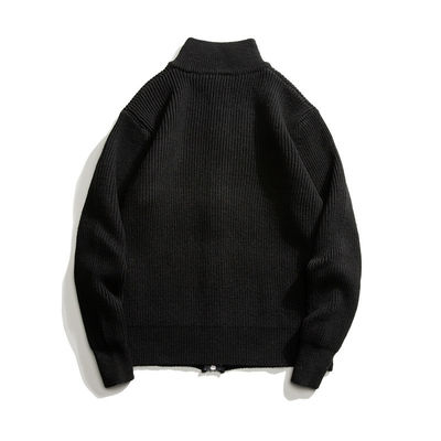 Zipper Cardigan Herren-Turtleneck-Sweater mit 100% Polyester im Frühling