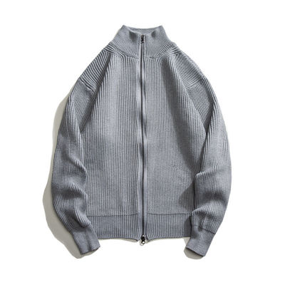 Zipper Cardigan Herren-Turtleneck-Sweater mit 100% Polyester im Frühling