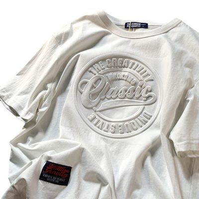 Custom Design Vintage Herren T-Shirt 3D Puff Druck Atmung 180 Gramm Polyesterfaser