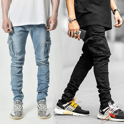 Herrenfracht Skinny Jeans mit Seitentaschen Schnelltrockene Jeans