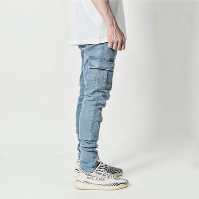 Herrenfracht Skinny Jeans mit Seitentaschen Schnelltrockene Jeans