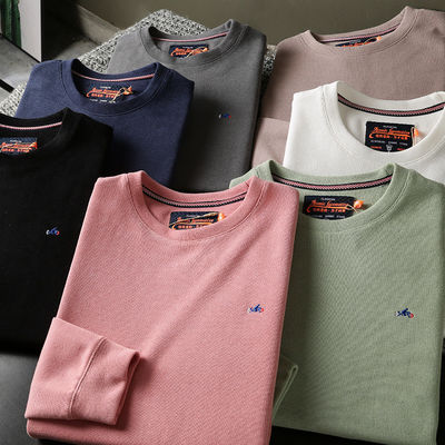 O-Neck gestickte Herren-Rundkragen-Sweater Terry Pullover ohne Ausstattung und Verarbeitung