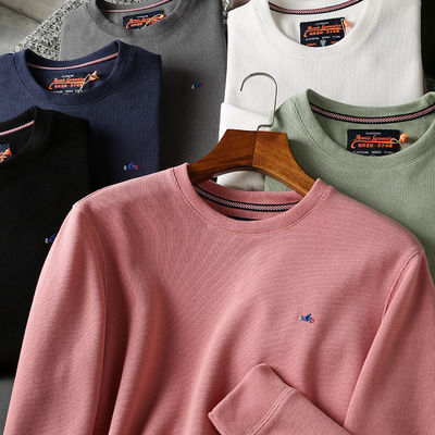 O-Neck gestickte Herren-Rundkragen-Sweater Terry Pullover ohne Ausstattung und Verarbeitung
