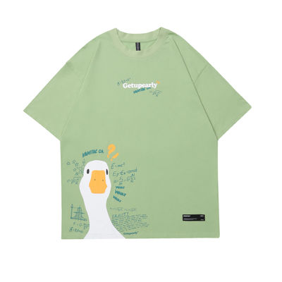 Jugendliche Beliebtheit 18-24Jährige Sommer Zeichentrickfilm Ente Druck Hip Hop Loose Paar T-Shirt