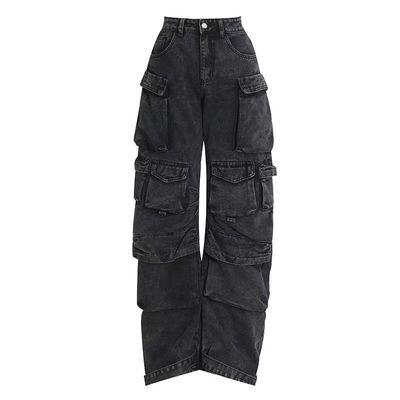 Baumwolle Denim Übergroße Hiphop Gewickelte Baggy Loose Herren Jeans für nachhaltigen Stil