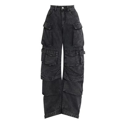 Baumwolle Denim Übergroße Hiphop Gewickelte Baggy Loose Herren Jeans für nachhaltigen Stil