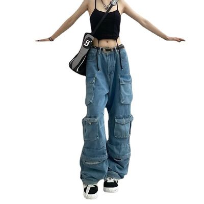 Baumwolle Denim Übergroße Hiphop Gewickelte Baggy Loose Herren Jeans für nachhaltigen Stil