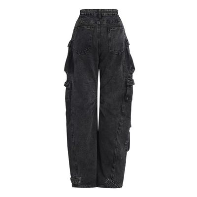 Baumwolle Denim Übergroße Hiphop Gewickelte Baggy Loose Herren Jeans für nachhaltigen Stil