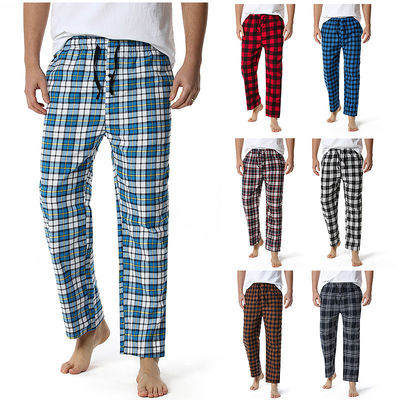Polyestergewebe Herren-Plaid-Haushosen mit regelmäßiger Passform und Komfort